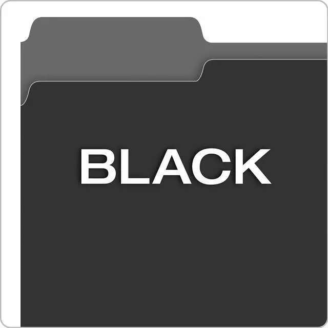Alt view image 6 of 8 - Pendaflex Interior File Folders 1/3 Cut Top Tab Letter Black 100/Box 421013BLA