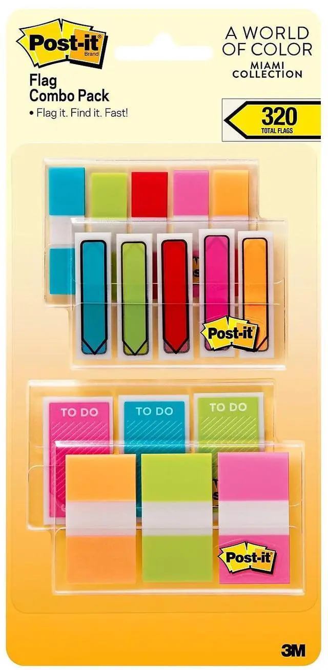 Main image of Post-it Flags Combo Pack .47 Wide and .94 683-XLM