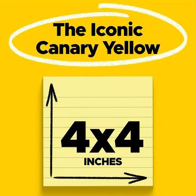 Alt view image 6 of 13 - 3M Company MMM6756SSCY Post-It Super Sticky Notes 4X4 6Pk Lined