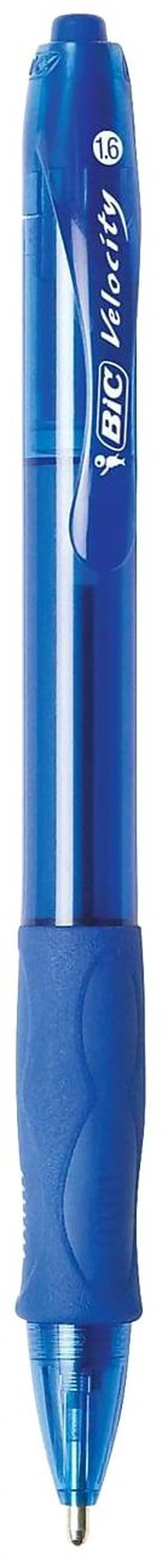 Alt view image 9 of 13 - BIC Velocity Retractable Ball Pen Blue Ink 1.6 mm 36/Pack VLGB361BE