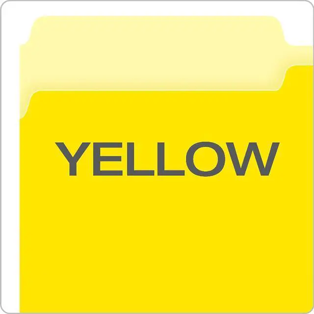 Alt view image 5 of 8 - Pendaflex Colored File Folders 1/3 Cut Top Tab Legal Yellow Light Yellow 100/Box 15313YEL
