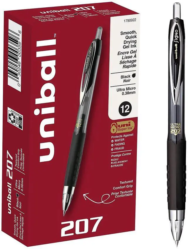Main image of uni-ball 1790922 207 GEL Pen, 0.38mm, Black
