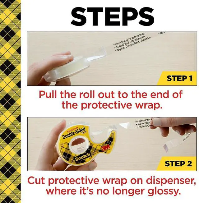 Alt view image 16 of 19 - Scotch 665 Double-Sided Tape 1/2" x 1296" 3" Core Transparent 2/Pack 6652P1236