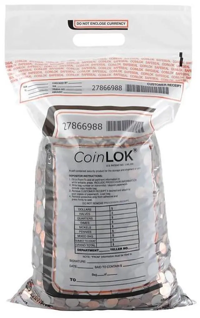 Alt view image 3 of 6 - Coin Bag Plastic 14.5 x 25 Clear 50/Pack 585097