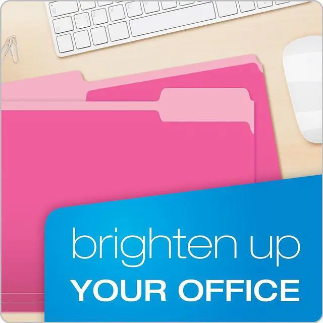 Alt view image 8 of 8 - Pendaflex Interior File Folders 1/3 Cut Top Tab Letter Pink 100/Box 421013PIN