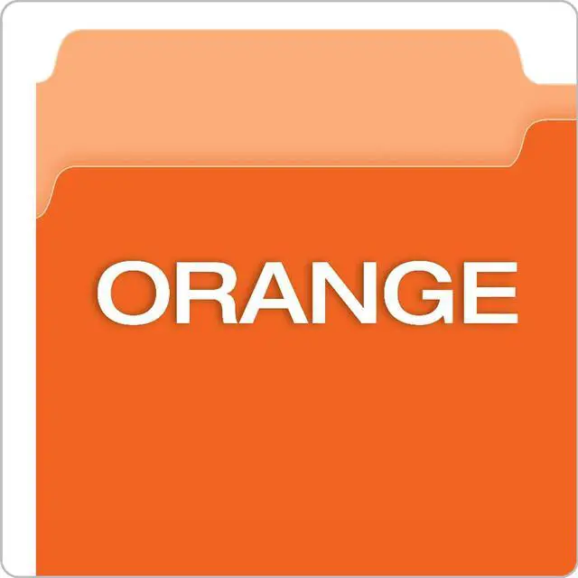 Alt view image 5 of 8 - Pendaflex Colored File Folders 1/3 Cut Top Tab Legal Orange/Light Orange 100/Box 15313ORA