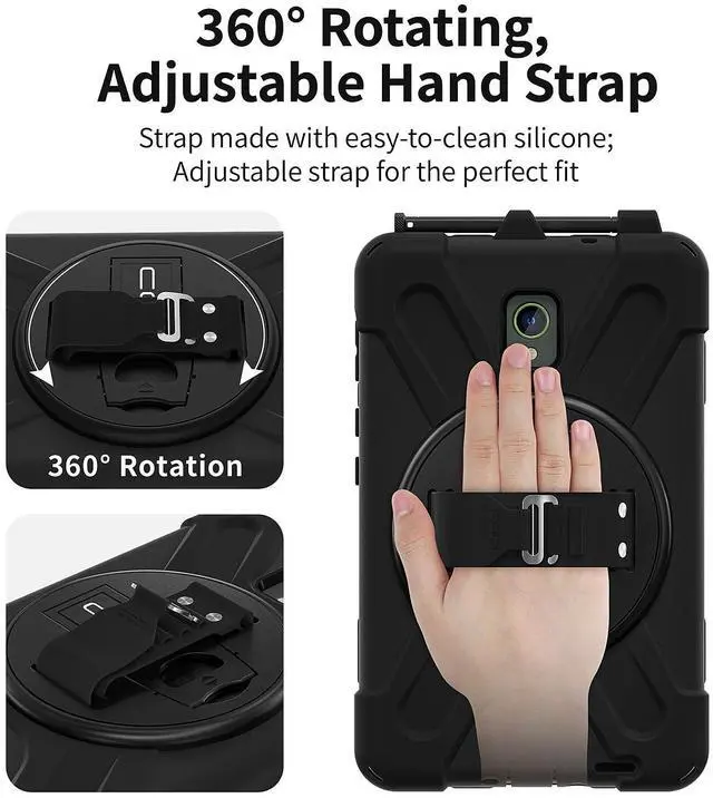 Alt view image 12 of 12 - Codi Rugged Rugged Case for 8" Samsung Galaxy Tab Active3 Black C30705059