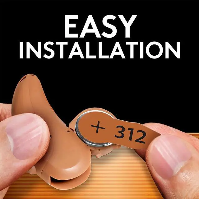 Alt view image 14 of 20 - DURACELL Hearing Aid Easy Tab 312 Zinc Air Battery, 8-pack