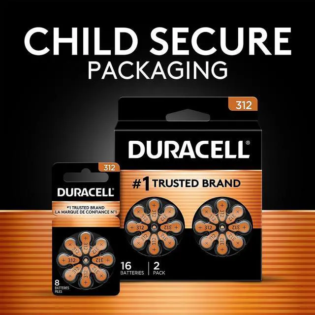 Alt view image 15 of 20 - DURACELL Hearing Aid Easy Tab 312 Zinc Air Battery, 8-pack