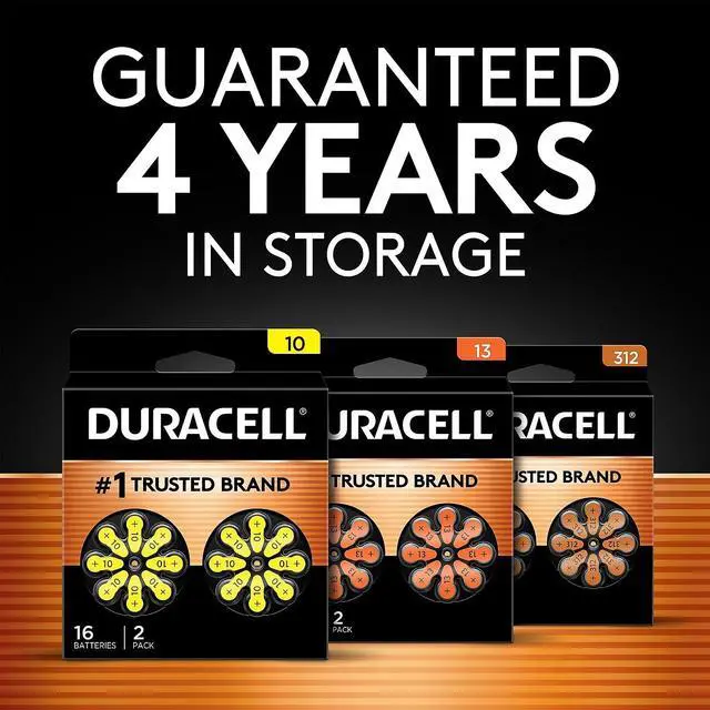 Alt view image 16 of 20 - DURACELL Hearing Aid Easy Tab 312 Zinc Air Battery, 8-pack