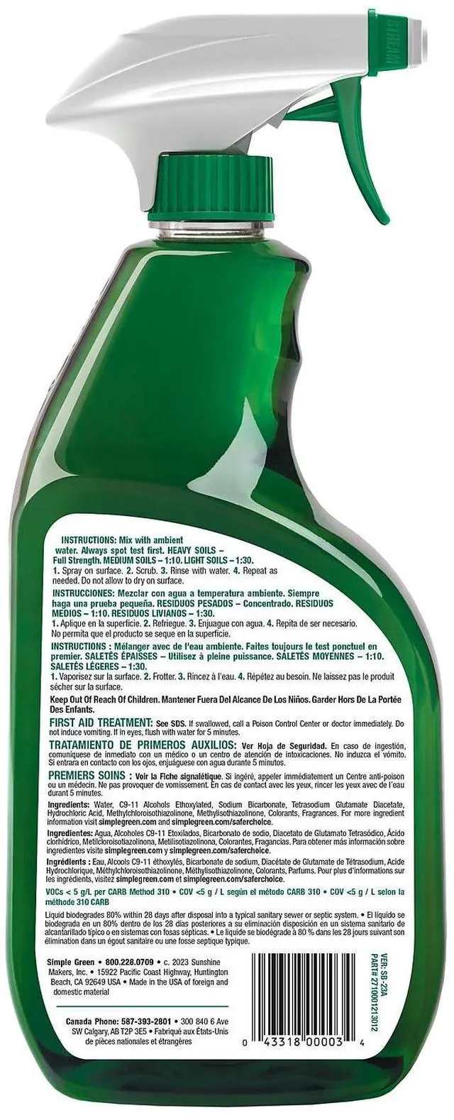 Alt view image 2 of 16 - Simple Green 13012CT Industrial Cleaner & Degreaser, Concentrated, 24 oz Bottle (Case of 12)