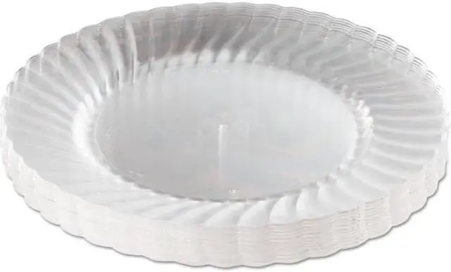 Alt view image 2 of 4 - WNA RSCW101212PK Classicware Plastic Dinnerware Plates, 10 1/4-inch Dia, Clear, 12/Pack (WNARSCW101212PK)
