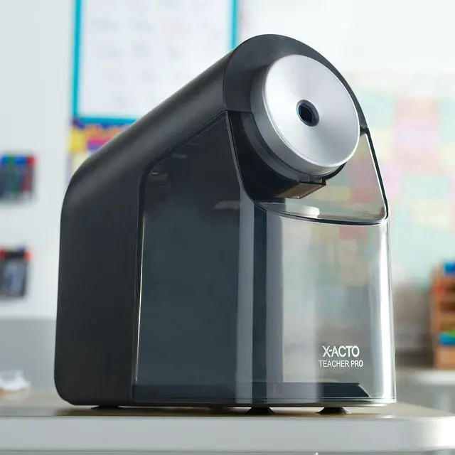 Alt view image 5 of 15 - X-ACTO 1675X TeacherPro Classroom Electric Pencil Sharpener, Black