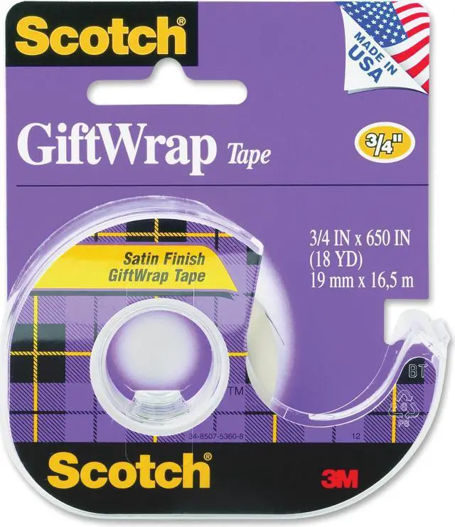 Alt view image 6 of 14 - Scotch Giftwrap Tape .75x650 15 Pack Of 12