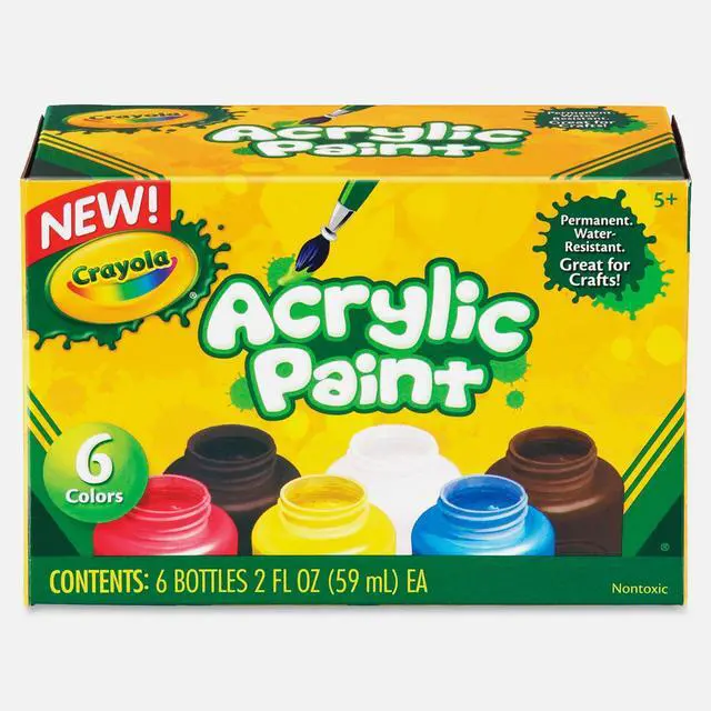 Main image of Crayola 6-color Acrylic Paint Set