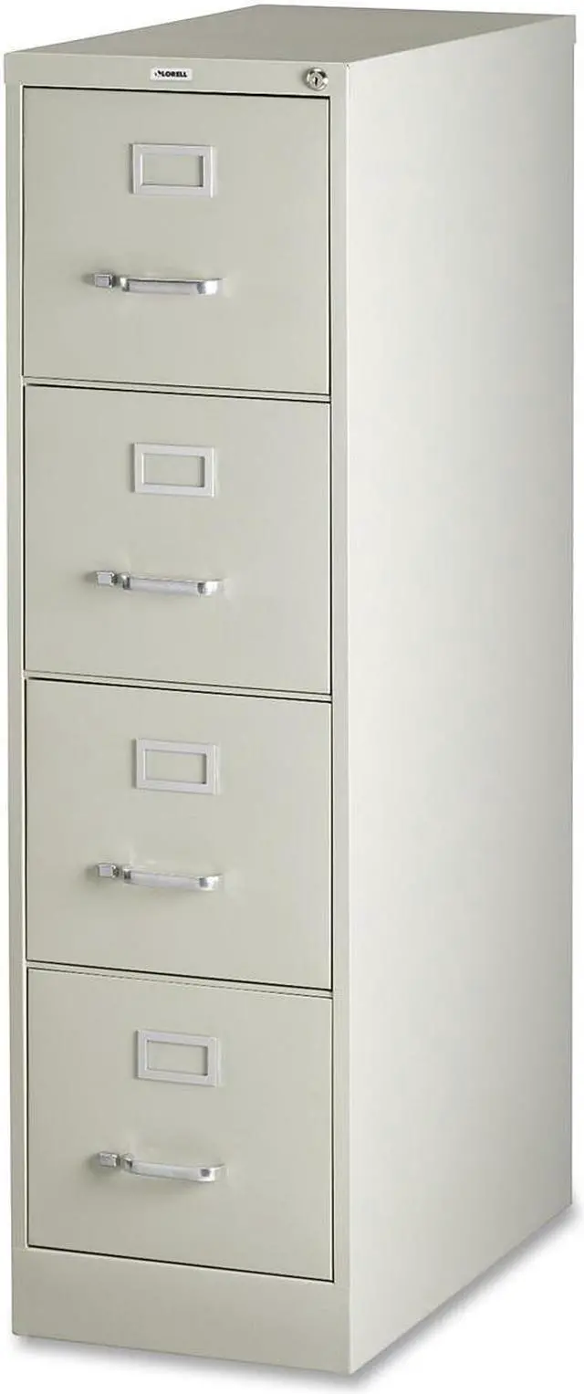 Alt view image 2 of 10 - Lorell 60652 Vertical file, 15" x 25" x 52", Security Lock, Heavy Duty, Putty - Steel (Recycled) LLR60652