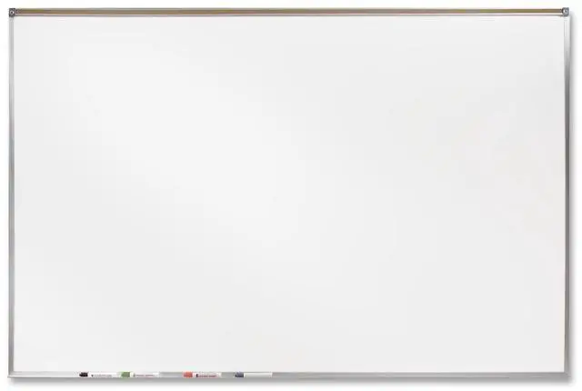 Alt view image 12 of 15 - Ghent 3' X 4' Feet Proma Porcelian Multimedia Boards Aluminum Framed Magnetic Projection / Markerboard With 1" Maprail
