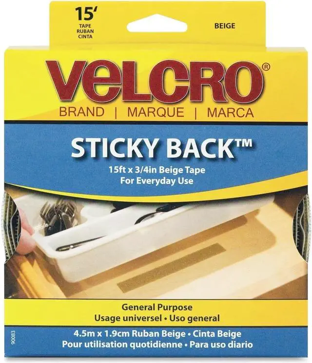 Alt view image 4 of 19 - Velcro Sticky-Back Hook and Loop Fastener Tape with Dispenser 3/4 x 15 ft. Roll