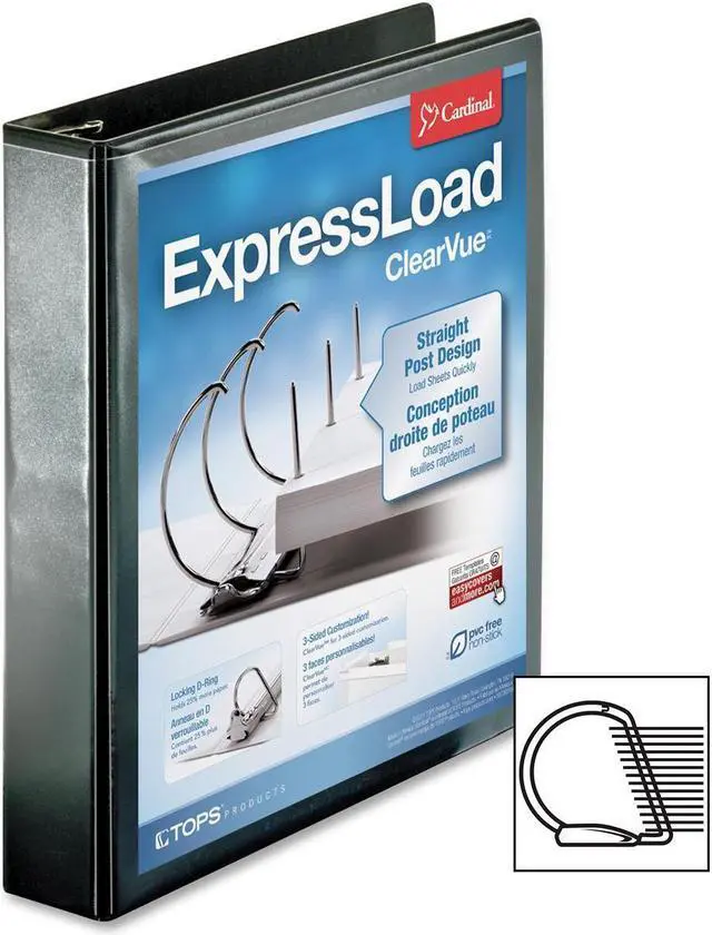 Main image of Cardinal ExpressLoad ClearVue Locking D-Ring Binder - 12 EA/CT