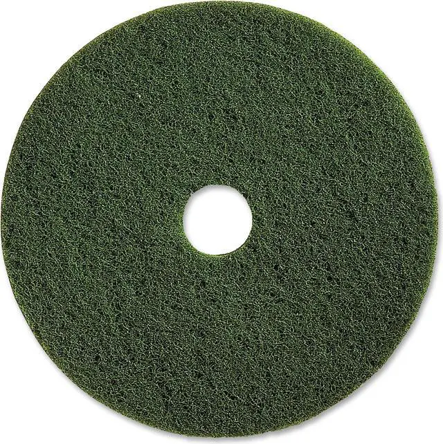 Main image of Genuine Joe 	90317 Scrubbing Floor Pad, 17" Diameter, 1" Thick, Green Fiber - 5/Carton