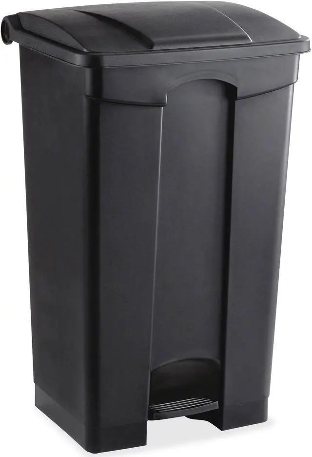 Main image of Large Capacity Plastic Step-On Receptacle, 23Gal, Black