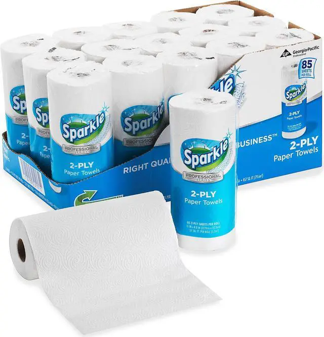 Alt view image 2 of 2 - Sparkle 2717714, Pick-A-Size Perforated Roll Towel, White, 8 4/5 x 11, 85/Roll, 15 Roll/Carton