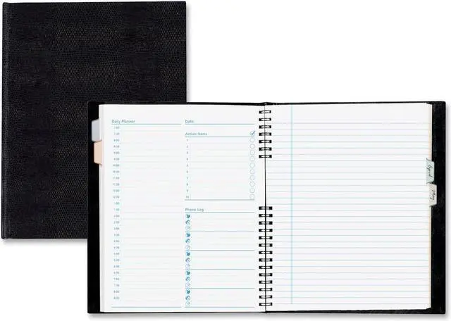 Alt view image 4 of 11 - Blueline Notepro Undated Daily Planner, 9.25 X 7.25, Black Cover, Undated A29C81