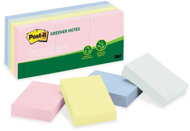 Main image of 3M Post-it Recycled Pads Greener Notes