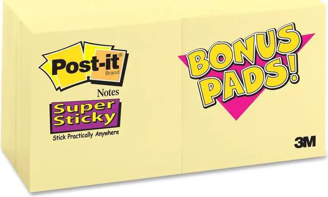 Main image of 3M Post-it Super Sticky Canary Yellow Pads