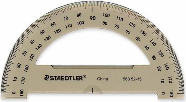 Main image of 6" Protractor 180Degree Format Tinted Plastic