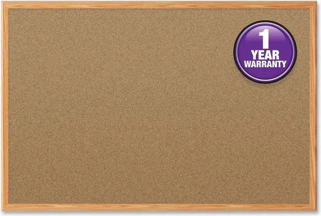 Alt view image 4 of 5 - Mead Cork Surface Bulletin Board - 4" Height x 3" Width - Cork Surface - Oak Aluminum Frame