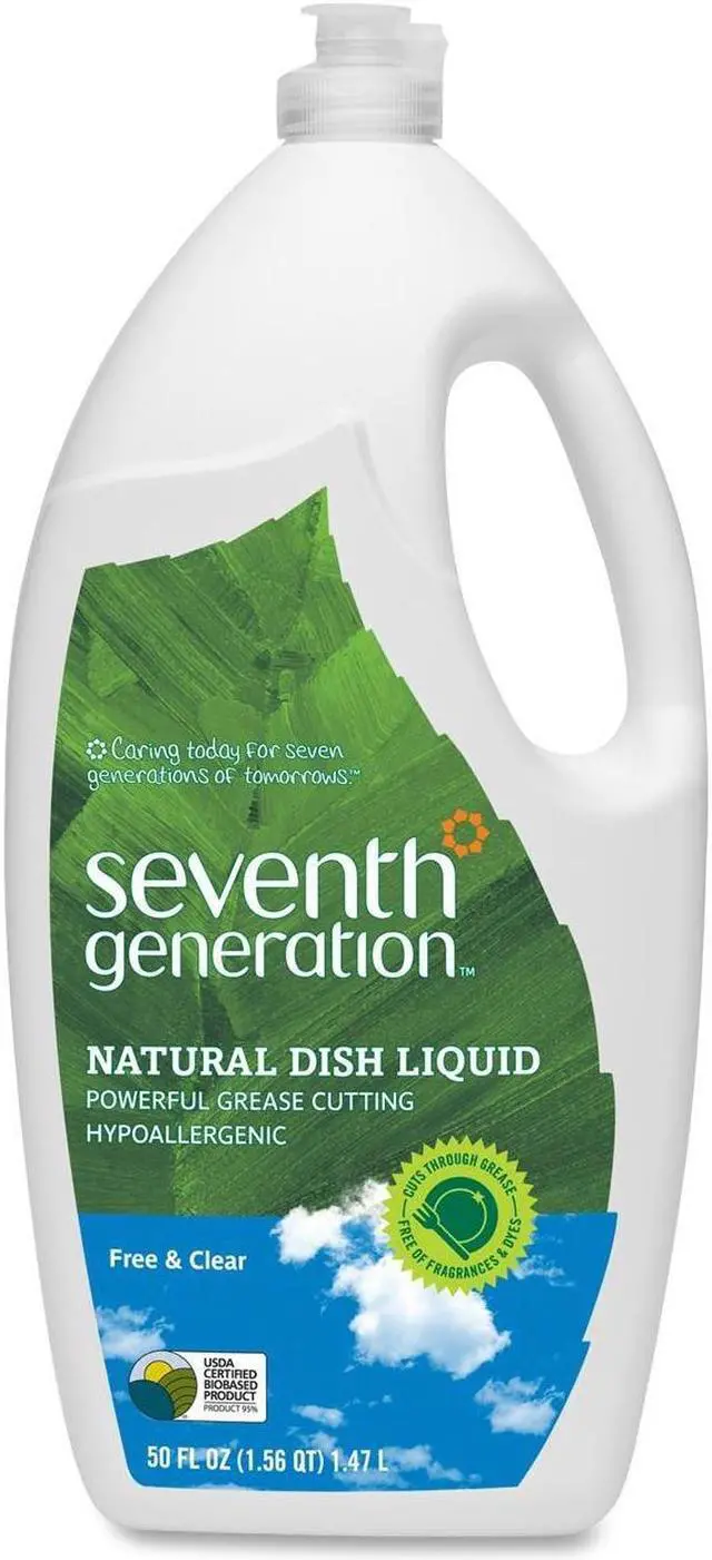 Main image of Natural Dishwashing Liquid, Free & Clear, Jumbo 50 oz Bottle