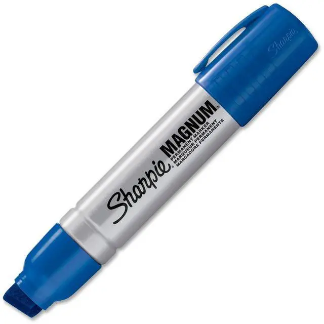 Alt view image 3 of 4 - Magnum Oversized Permanent Marker, Chisel Tip, Blue
