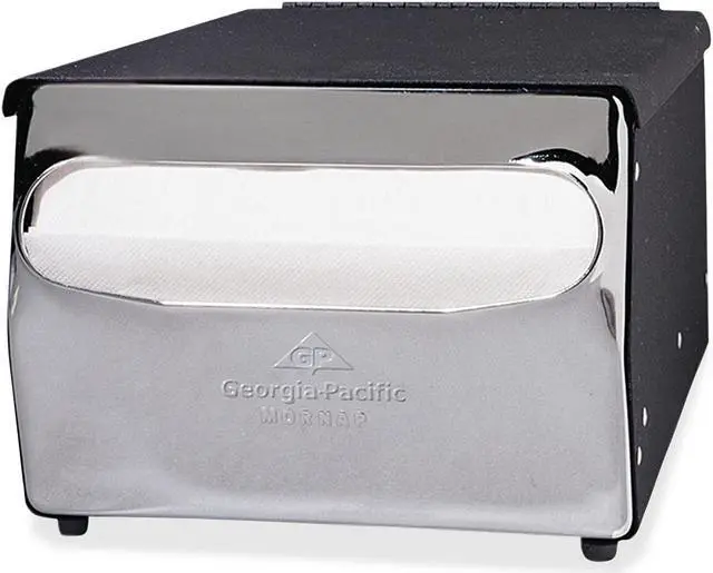 Alt view image 5 of 14 - Georgia-Pacific MorNap Cafeteria Model Napkin Dispenser - Steel - Black