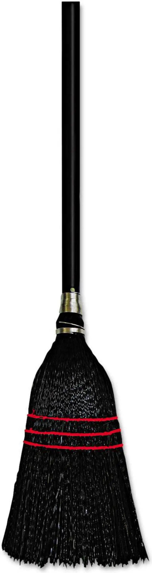 Main image of Boardwalk Flag Tipped Poly Bristle Lobby Broom 37-38" Length Natural/Black 12