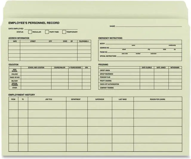 Alt view image 6 of 11 - Smead Employee Record File Folder 77000