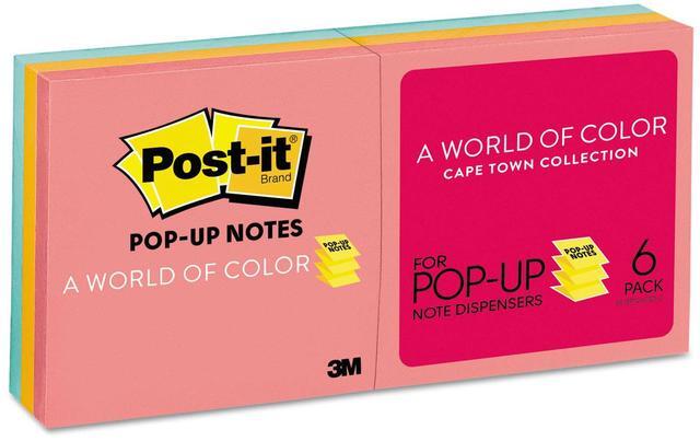 Alt view image 2 of 19 - Post-it Original Pop-up Refill 3 x 3 Assorted Cape Town Colors 100-Sheet 6/Pack R330AN