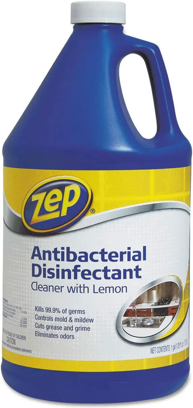 Alt view image 3 of 11 - Zep Antibacterial Disinfectant & Cleaner with Lemon - 1 gal.