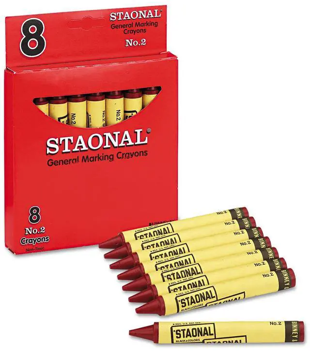 Alt view image 3 of 7 - Crayola. 5200023038 Staonal Marking Crayons, Red, 8/Box