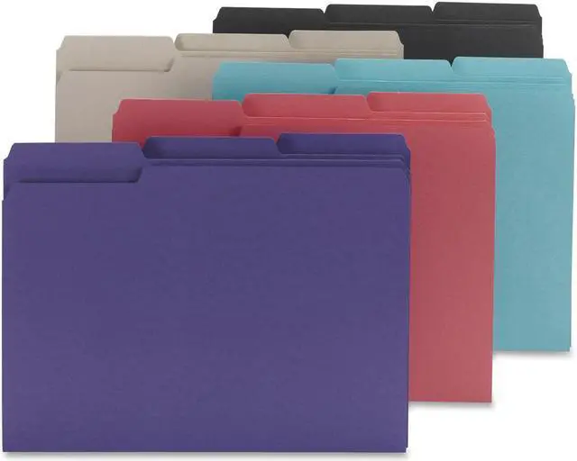Main image of Smead Manufacturing Company SMD10295 Interior Folders- .33 Ast. Tabs- Letter- Assorted