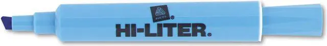 Main image of Avery 07746 Desk Style Highlighter, Chisel Tip, Light Blue Ink, 1 Dozen