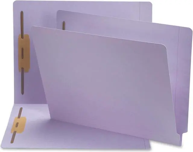 Alt view image 2 of 5 - Smead Manufacturing Company SMD25540 Color Fastener Folder- .75in. Exp- Letter- Lavender