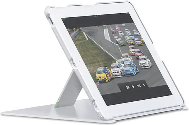 Alt view image 2 of 3 - Esselte iPad Cover w Stand - iPad - White - ABS Plastic, Thermoplastic Elastomer (TPE), MicroFiber