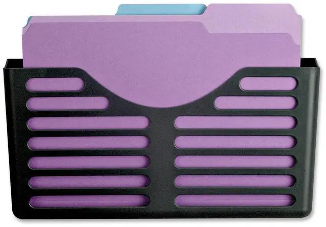 Alt view image 3 of 9 - Lorell Cubicle Pocket File Ltr/A4 12/BX Black 80663