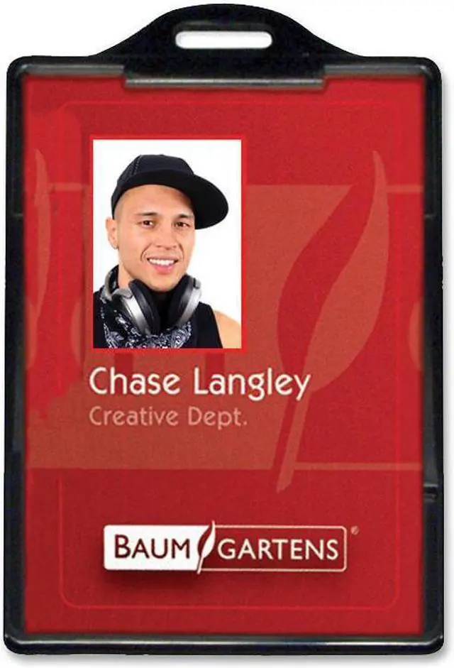 Alt view image 3 of 16 - Baumgartens ID Card Holders Vertical 3-3/8"x2-1/8" 25/PK Black 68320