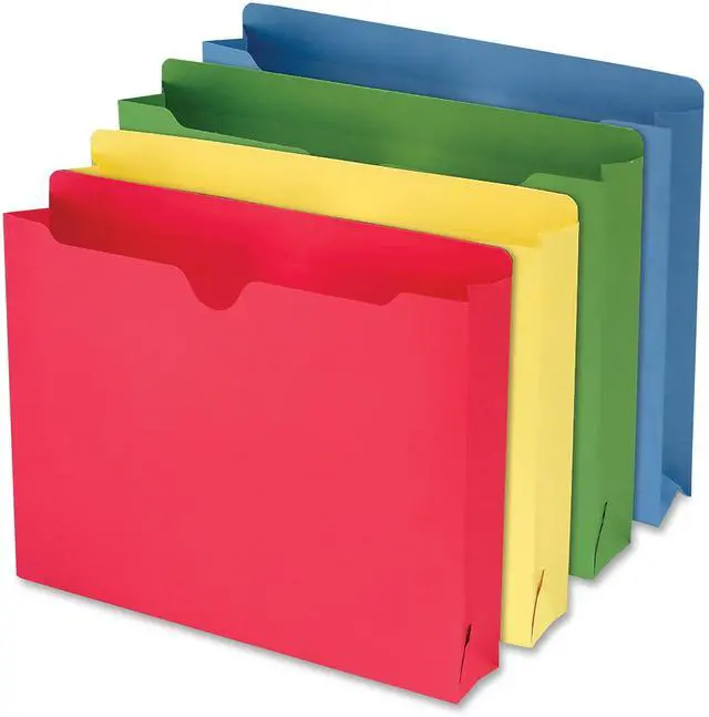 Alt view image 4 of 7 - Smead File Jackets 2" Exp Letter Straight Cut 10/PK AST 75688