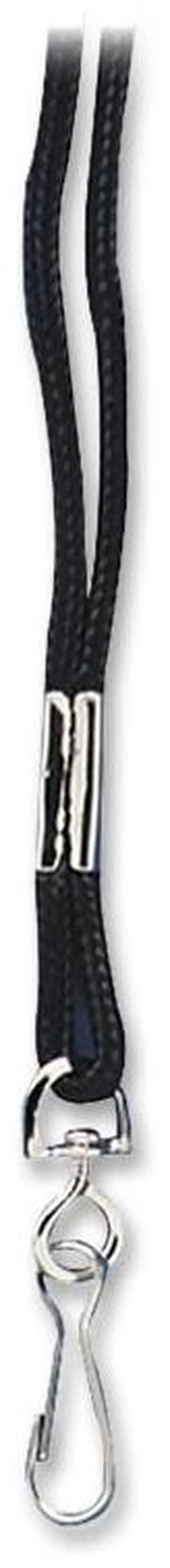 Main image of Baumgartens Standard Lanyards, w/Hook, 36" L, 12/PK, Black 68939