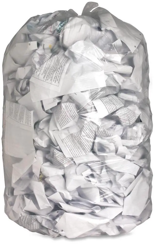 Alt view image 2 of 12 - Genuine Joe Trash Can Liner 55-60 Gallon .8Mil 38"x58" 100/BX Clear 01014