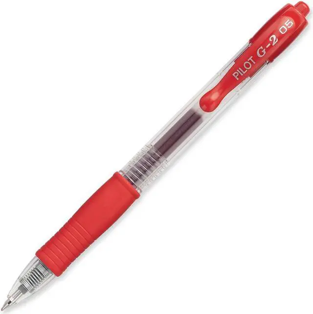 Alt view image 6 of 9 - Pilot 31105 G2 Rollerball Pen Extra Fine Pen Point Type - 0.5 mm Pen Point Size - Red Ink - 12 / Dozen
