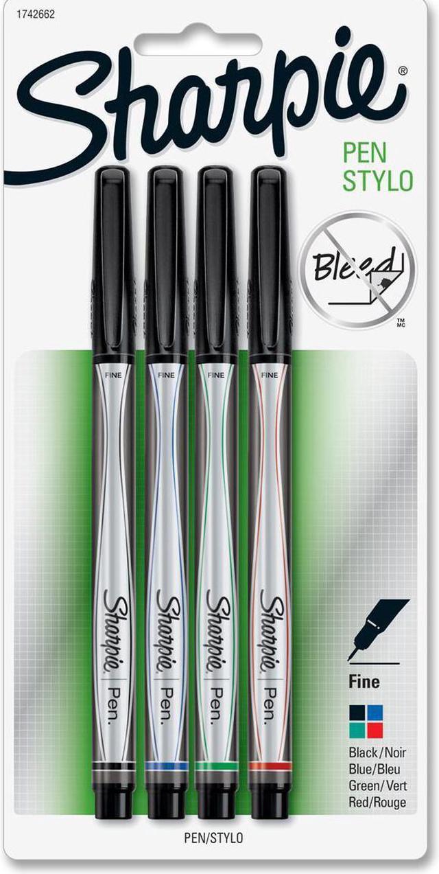 Uni-Ball Sharpie Pen Permanent Fine Point 4/ST Assorted 1742662